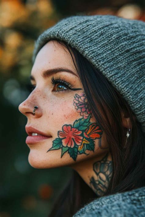 10 Side Face Tattoos For Women