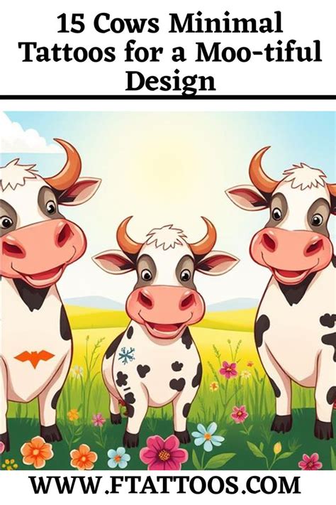 15 Cows Minimal Tattoos For A Moo Tiful Design