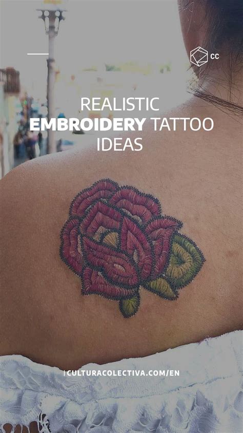 15 Embroidery Tattoo Ideas That Look Like The Real Deal On Your Skin 15 Embroidery Tattoo Ideas That Look Like The Real Deal On Your Skin