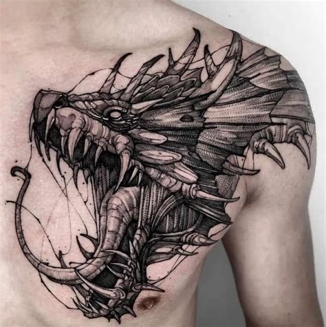 20 Amazing Dragon Tattoo Ideas For Men And Women Dragon Tattoo Chest