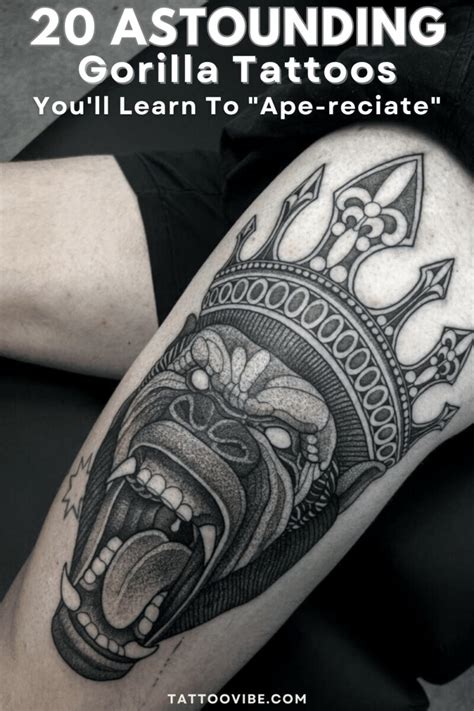 20 Astounding Gorilla Tattoos You Amp 39 Ll Learn To Amp Quot Ape Reciate Amp Quot