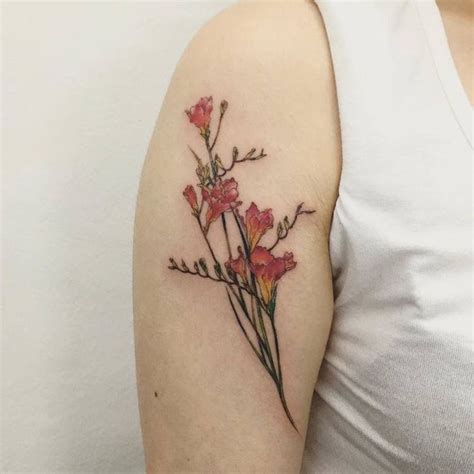 22 Beautiful And Delicate Freesia Tattoo Designs Page 2 Of 2
