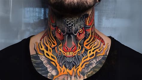 22 Incredibly Cool Neck And Throat Tattoos For Men Neck Tattoo For