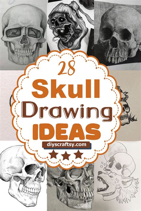 28 Skull Drawing Ideas How To Draw Skull Diyscraftsy 28 Skull Drawing Ideas How To Draw Skull Diyscraftsy