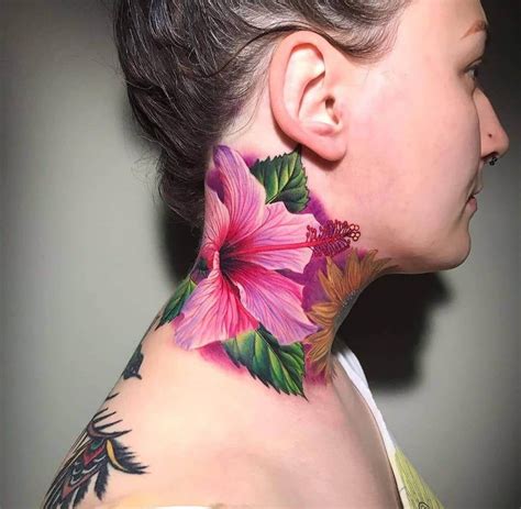 30 Attractive Neck Tattoo Art For Women