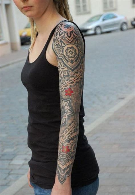 40 Cool And Pretty Sleeve Tattoo Designs For Women Styletic
