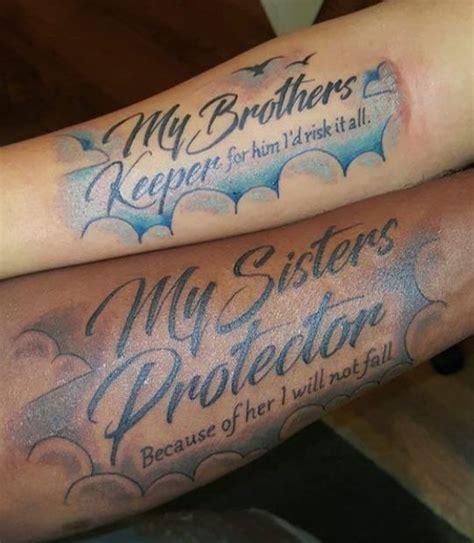 43 My Brother Amp 39 S Keeper Tattoo Designs To Show Your Brotherhood
