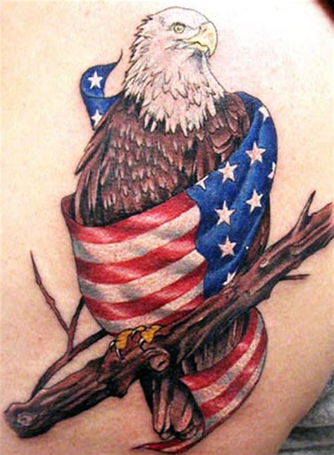 50 Awesome American Flag Tattoo Designs Art And Design Eagle