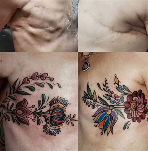 50 Breathtaking And Inspiring Mastectomy Tattoos For Breast Cancer