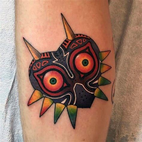 50 Majora S Mask Tattoo Designs For Men 2024 Guide Zelda Tattoo
