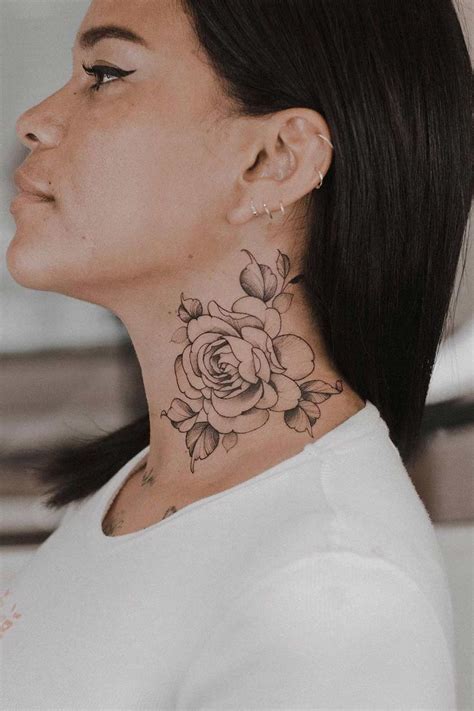 680 Woman Neck Tattoo Stock Photos Pictures Royalty Free Images Istock