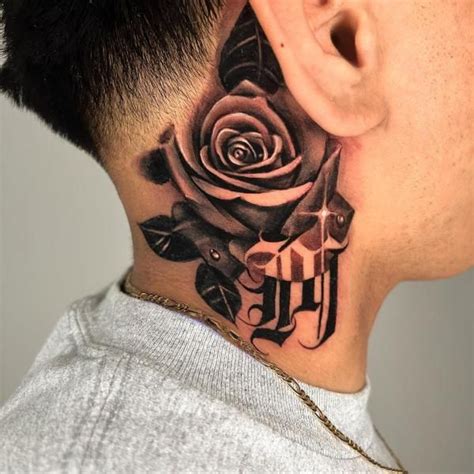 70 Masterful Rose Neck Tattoos And Their Meanings Art And Design