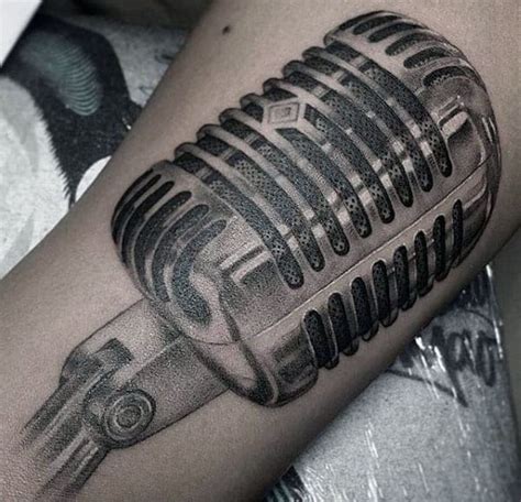 90 Lifelike Microphone Tattoo Designs For Men 90 Lifelike Microphone Tattoo Designs For Men