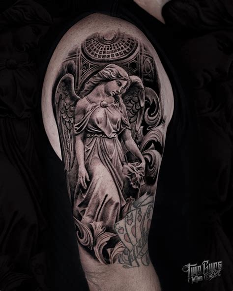 A Beautiful Angel Statue Upper Arm Realistic Black And Grey Tattoo Art By Pank Bali S Premium Tattoo Studio New Zealand Owned Operated World Class Award Winning Artists A Beautiful Angel Statue Upper Arm Realistic Black And Grey Tattoo Art By Pank Bali S Premium Tattoo Studio New Zealand Owned Operated World Class Award Winning Artists