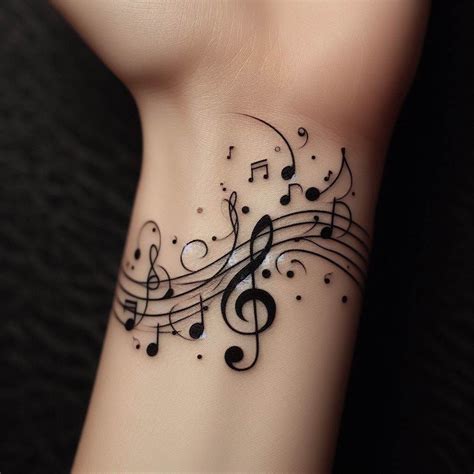 A Music Note Tattoo Symbolizes A Deep Love For Music Self Expression Creativity And Emotional Connection To Sound It Can Represent A Passion For Playing Instruments Singing Or Simply Appreciating Music As