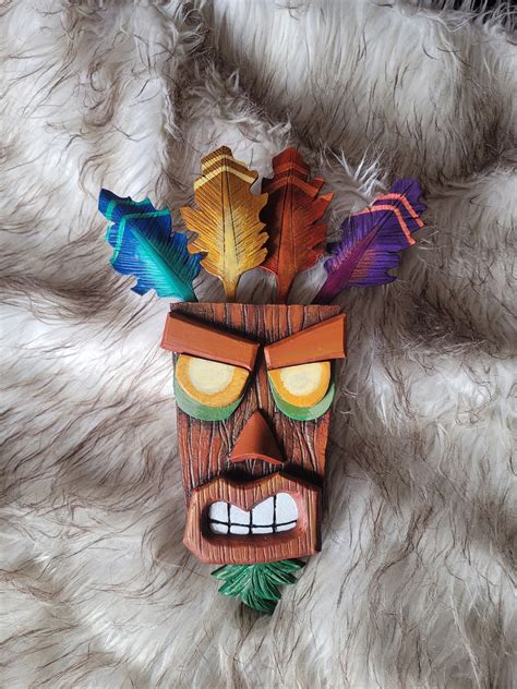 Aku Aku And Uka Uka Tiki Mask Crash Bandicoot Etsy