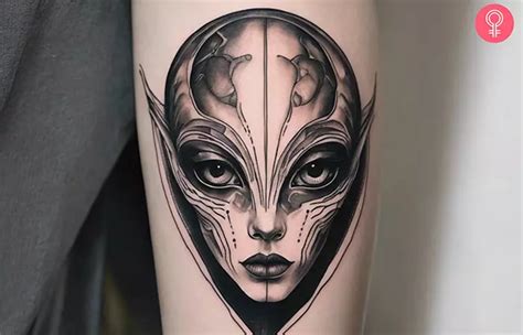 Alien Face Tattoo Design