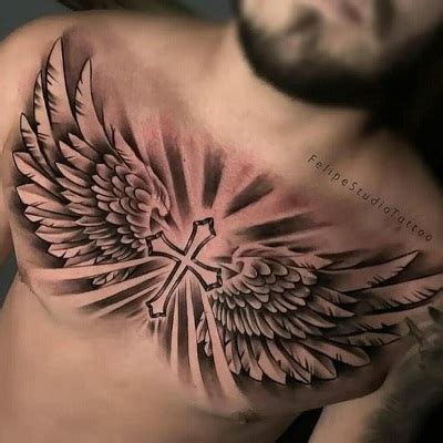 Angel Wings Tattoo Designs On Chest