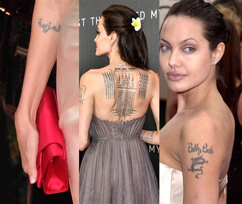 Angelina Jolie Tattoos Meanings Angelina Jolie Tattoos Meanings