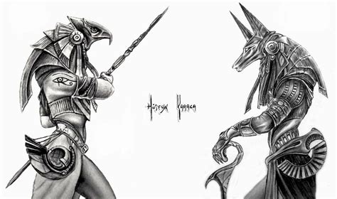 Anubis And Horus Tattoo Designs Anubis And Horus Tattoo Designs