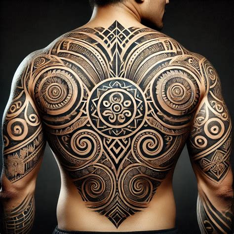 Back Piece Tribal Tattoo Design Aztec Tattoo Ideas