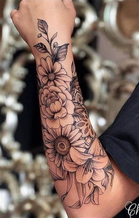 Beautiful Floral Sleeve Tattoo Design Beautiful Floral Sleeve Tattoo Design