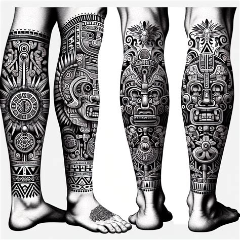 Best Aztec Leg Sleeve Tattoo Ideas Vondy Best Aztec Leg Sleeve Tattoo Ideas Vondy