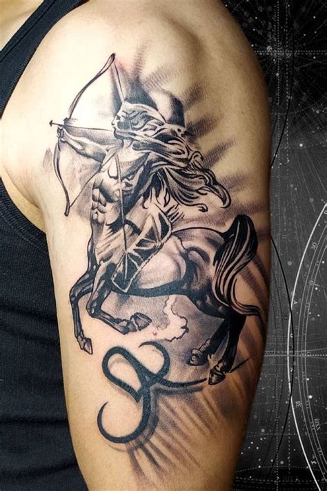 Best Upper Arm Sagittarius Tattoo Designs For Zodiac Lovers