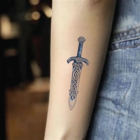 Blue Viking Sword Tattoo Tattoobnb