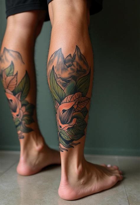 Bold Male Leg Tattoos Cozy Vibes Bold Male Leg Tattoos Cozy Vibes