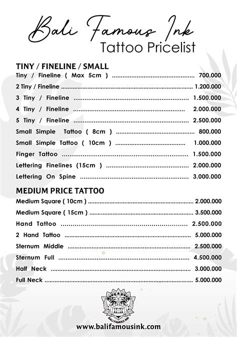 Bookings Amp Pricing Bali Famous Ink Tattoo Bali Tattoo Shop Bookings Amp Pricing Bali Famous Ink Tattoo Bali Tattoo Shop