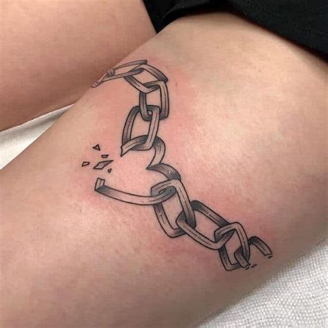 Broken Chain Link Tattoo