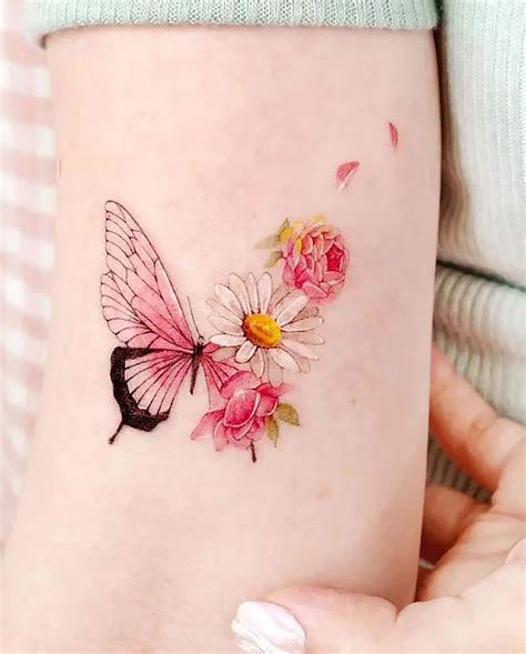 Butterfly And Flower Temporary Tattoo Floral Butterfly Fake Tattoo Butterfly And Flower Temporary Tattoo Floral Butterfly Fake Tattoo