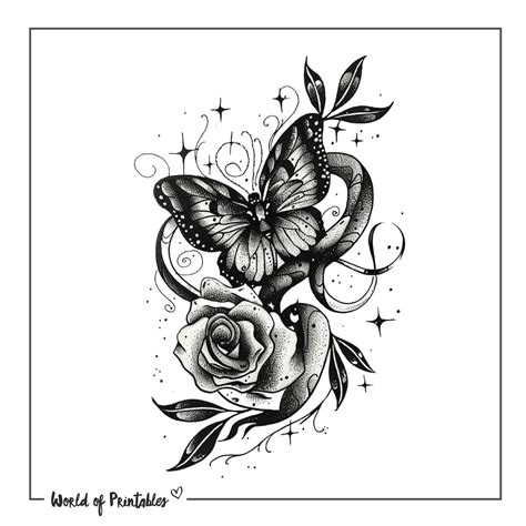 Butterfly And Rose Tattoo Designs 25 Printable Designs Amp Ideas Butterfly And Rose Tattoo Designs 25 Printable Designs Amp Ideas