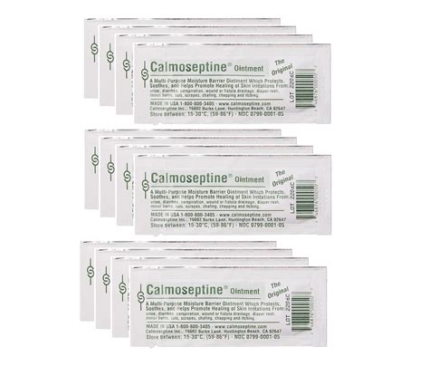 Calmoseptine Ointment 1 8 Oz 3 5G 12 Foil Packets For Rashes