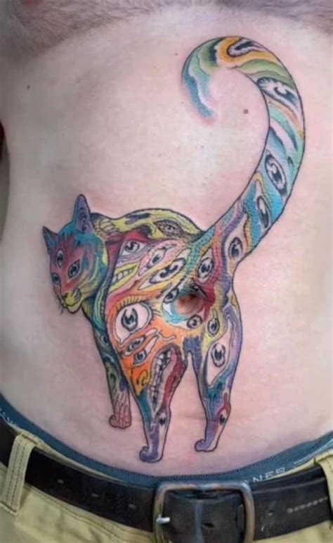 Cat Belly Button Tattoo Cat Belly Button Tattoo