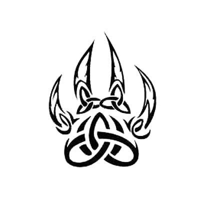 Celtic Wolf Paw Tattoo Design