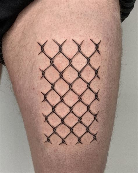 Chain Link Fence Tattoo