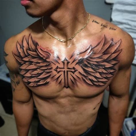 Chest Tattoos Of Wings
