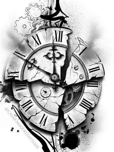 Clock Face Tattoo Drawing