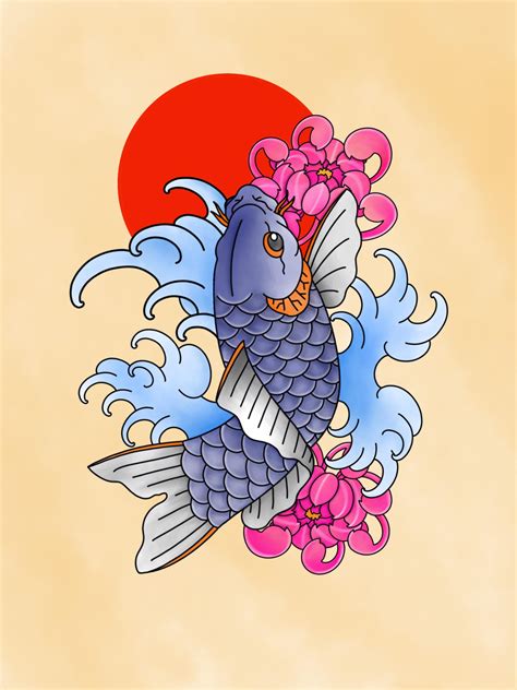 Coy Fish Japanese Tattoo