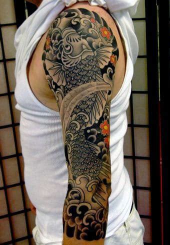 Coy Fish Sleeve Tattoo Designs