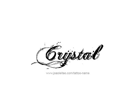 Crystal Name Tattoo Designs