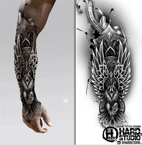Custom Tattoo Designs Bird Eagle Wing Forearm Graphics