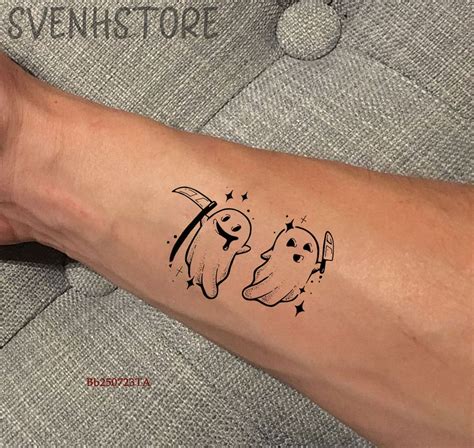 Cute Matching Ghost Tattoo