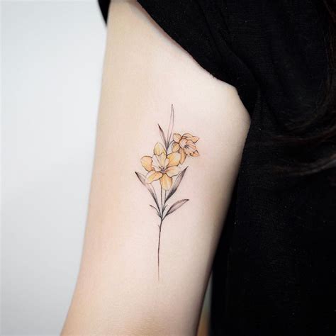 Daffodil Birth Flower Tattoo At Deeann Perrault Blog