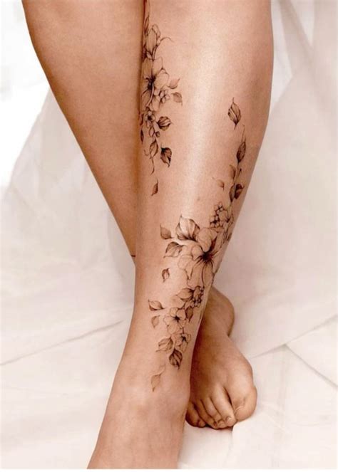 Dainty Flower Tattoo Design Leg Tattoos Women Calf Tattoos For Women Dainty Flower Tattoo Design Leg Tattoos Women Calf Tattoos For Women