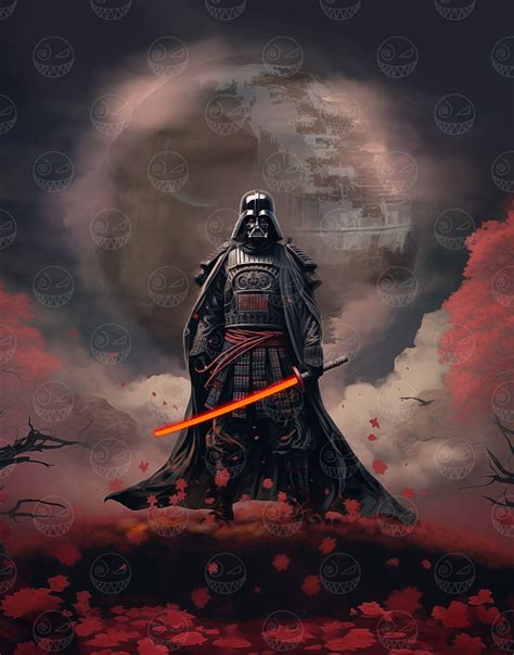 Darth Vader Star Wars Poster Darth Vader Fan Gift Print Star Wars Japanese Samurai Style Art Star Wars Fan Art Game Room Decor Star Wars Art Etsy