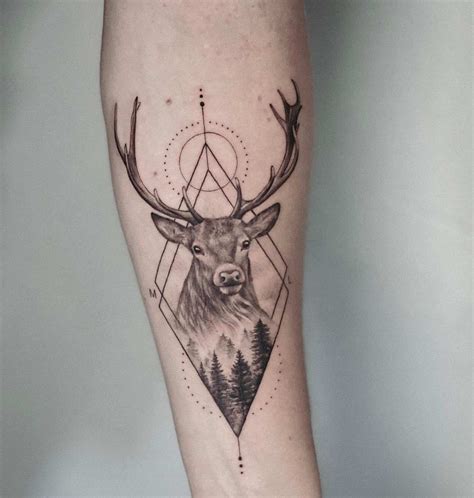 Deer Head Tattoos For Girls