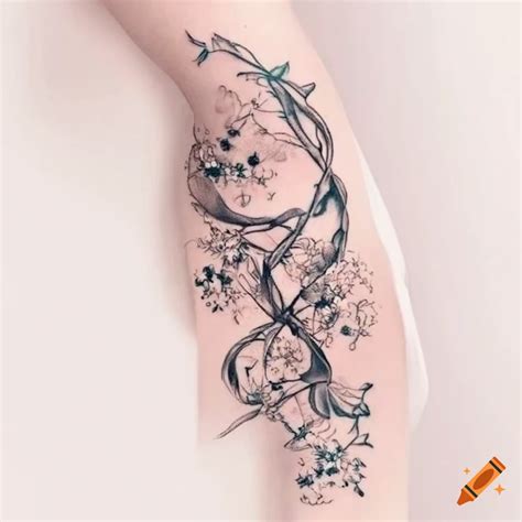 Delicate Floral Vine Tattoo Delicate Floral Vine Tattoo